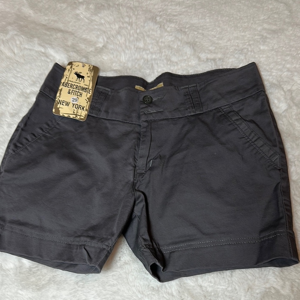 Abercrombie & Fitch Women's Charcoal Gray Bermuda Shorts